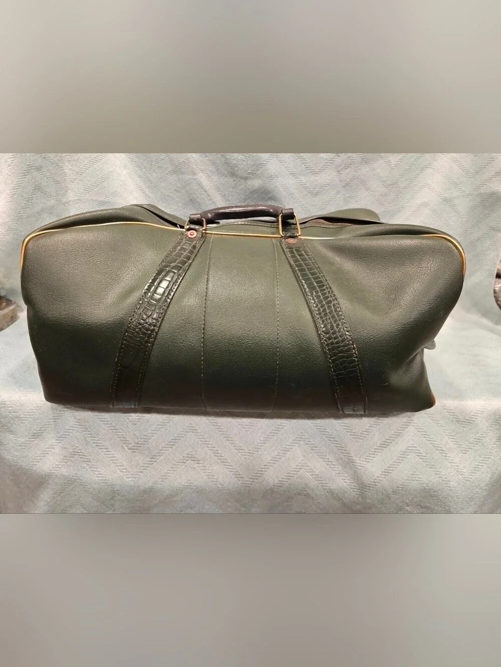 Spalding Dark Green Duffel Bag with Black Handle